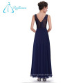 Sheath V Neck Floor Length Real Sample Chiffon Evening Dress